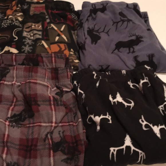 Men’s pajama bottom PJs lot 6 pairs or choose mostly L , 2 M soft fleece animals - Picture 4 of 4